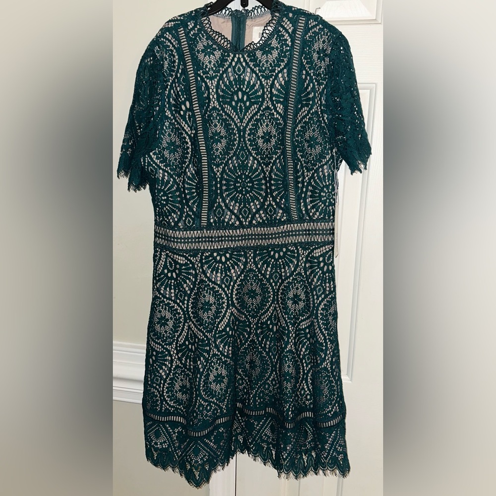 BB dakota dress green lace size 8
